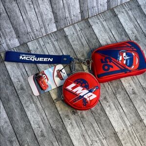 Lightning McQueen Red and Blue Wristlet Set